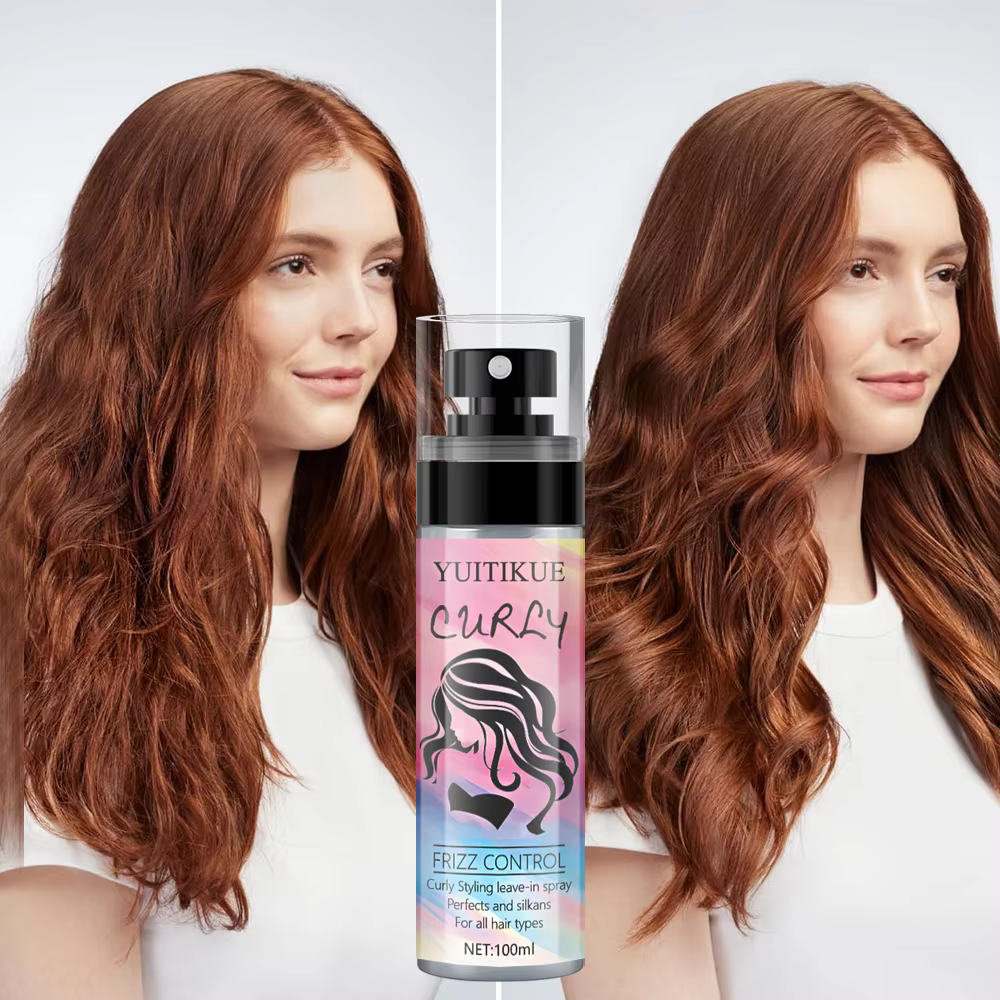 YUITIKUE Spray Coiffant Sans Rinçage pour Cheveux Bouclés