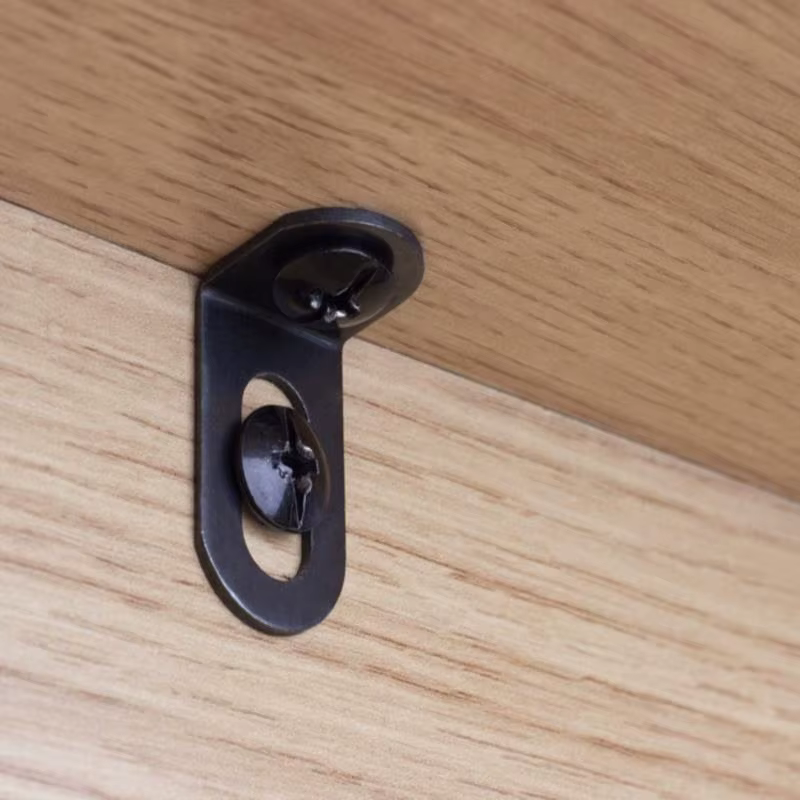 Attaches d'angle en métal noir en forme de L, 10 pièces, supports de montage à angle droit