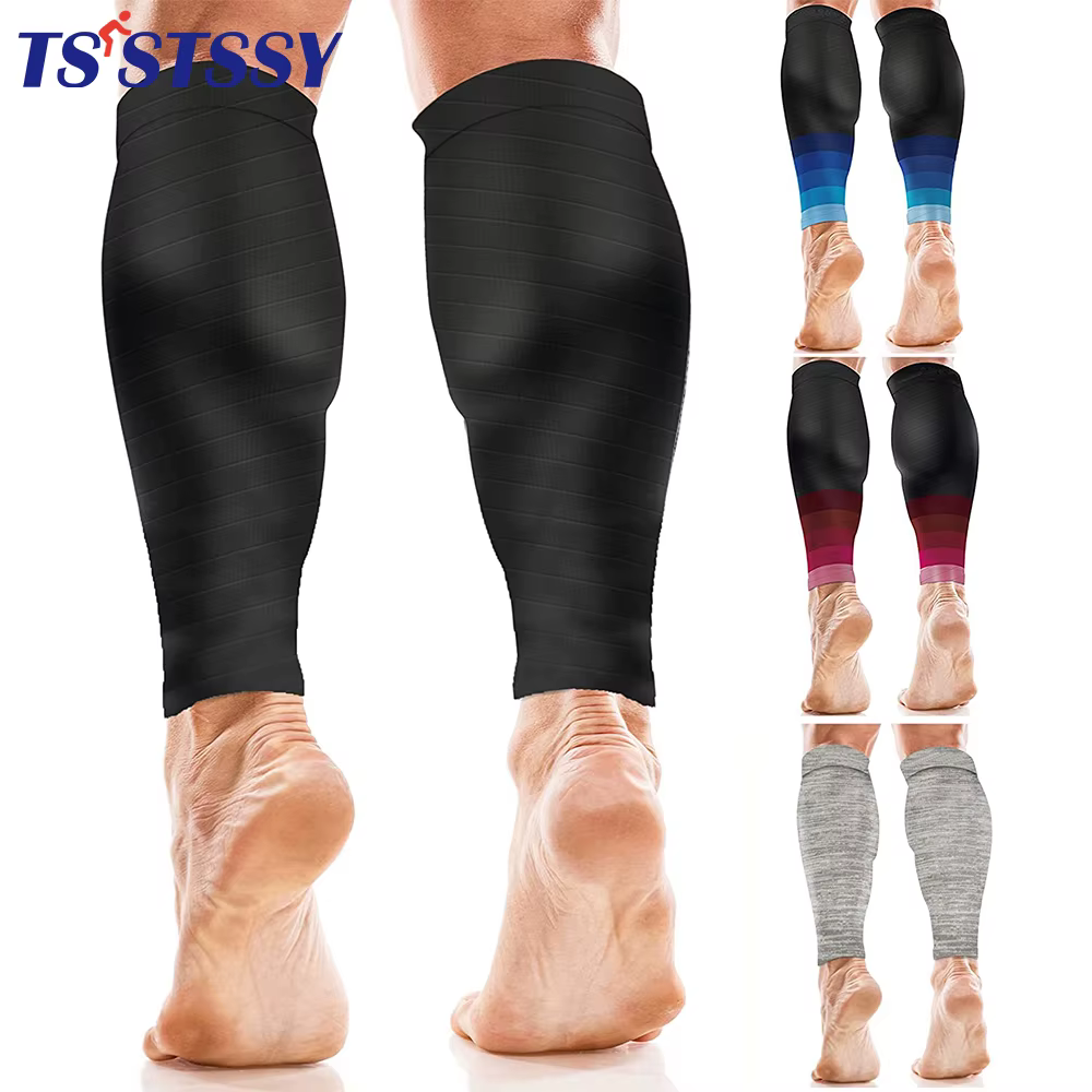 1 paire de manchons de Compression de mollet de sport, attelle de tibia, chaussettes de Compression de jambe pour soulager la douleur, course à pied, travail, voyage