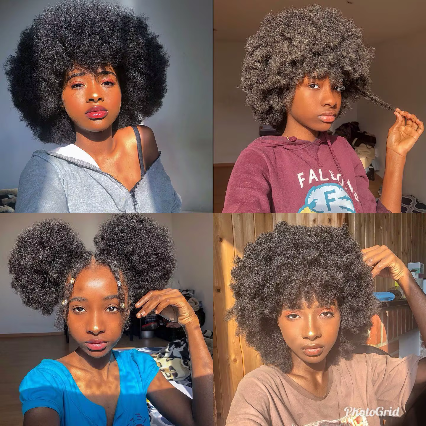 Perruques afro bouclées crépues blondes pour femmes noires