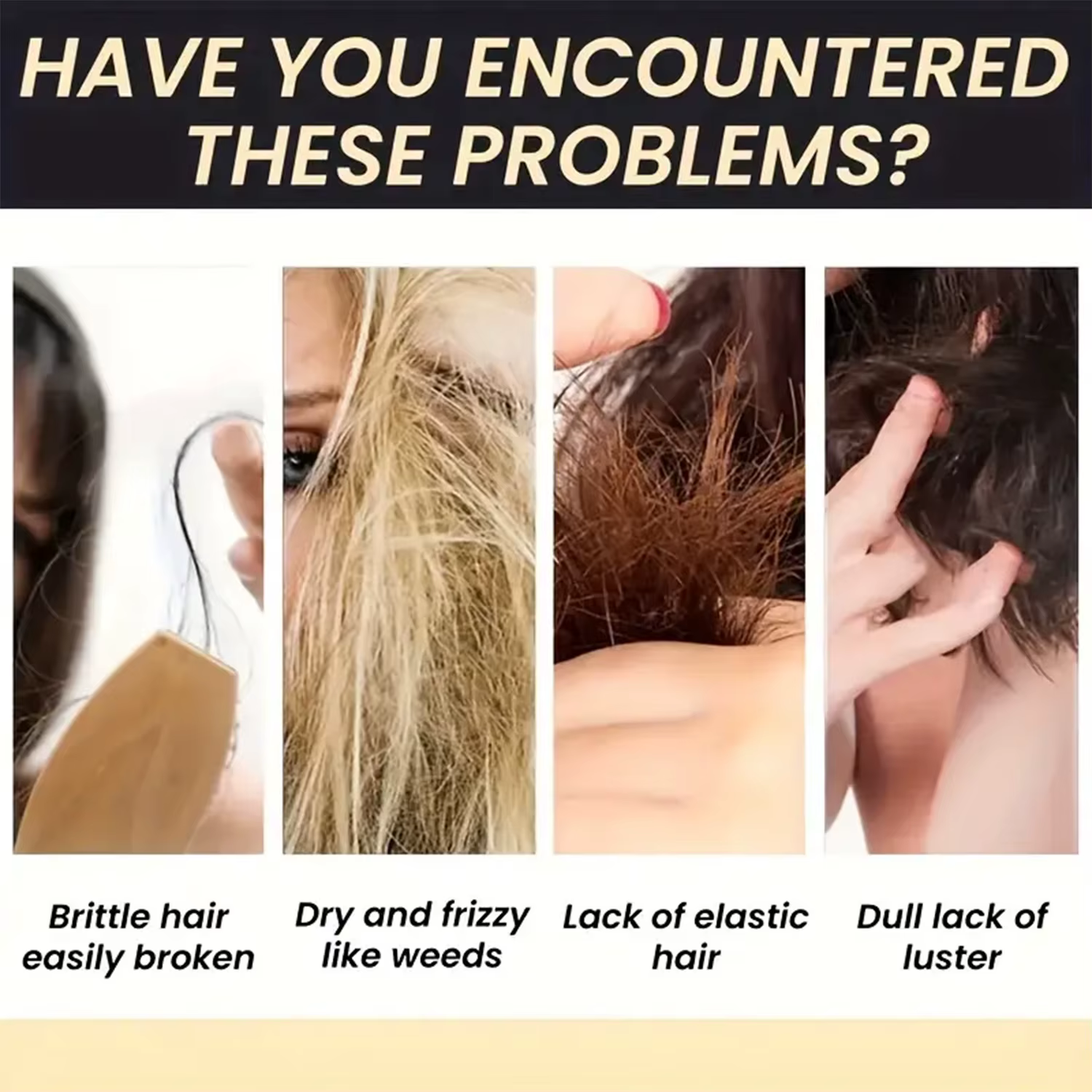 Après-shampooing sans rinçage à la kératine avec biotine et collagène – répare les cheveux endommagés pour une humidité