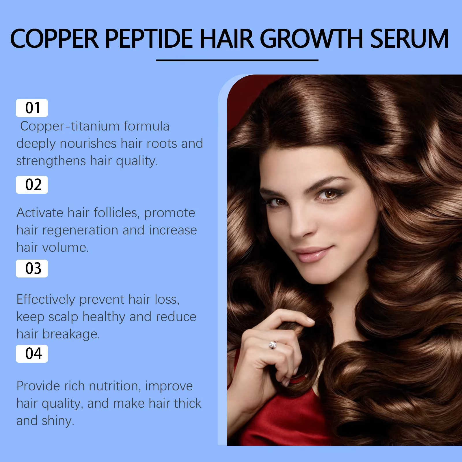Sérum capillaire au cuivre et aux peptides