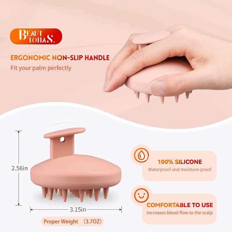 Brosse à shampoing en Silicone