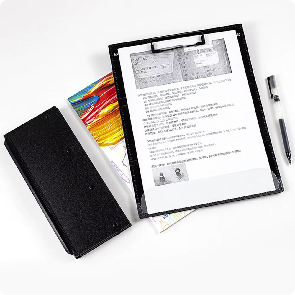 Presse-papiers d'allaitement pliable, 2/3 couches, édition colorée, feuilles de triche portables avec Clip, planche de fichiers A4, Clip pour étudiants