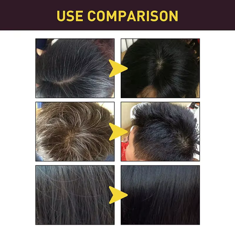 Shampoing de teinture capillaire 3 en 1 pour cheveux gris
