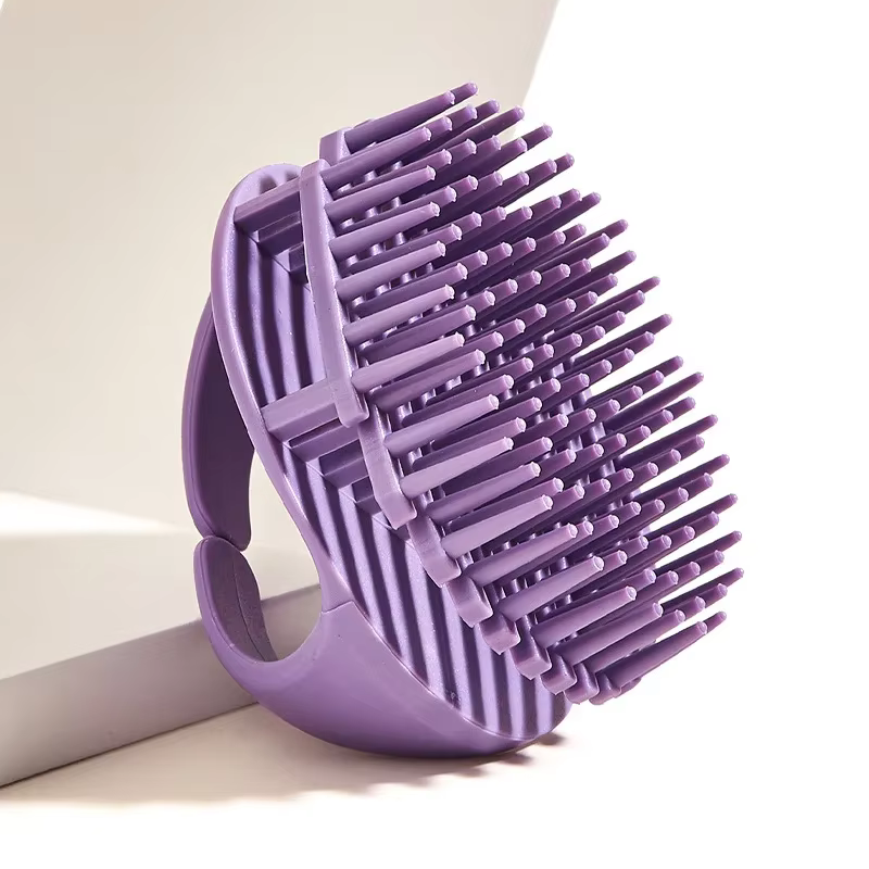 Brosse de massage en silicone pour cuir chevelu et corps