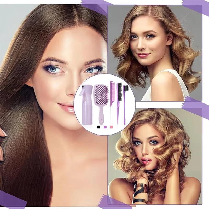 5/6 pièces ensemble de peignes démêlant brosse à cheveux