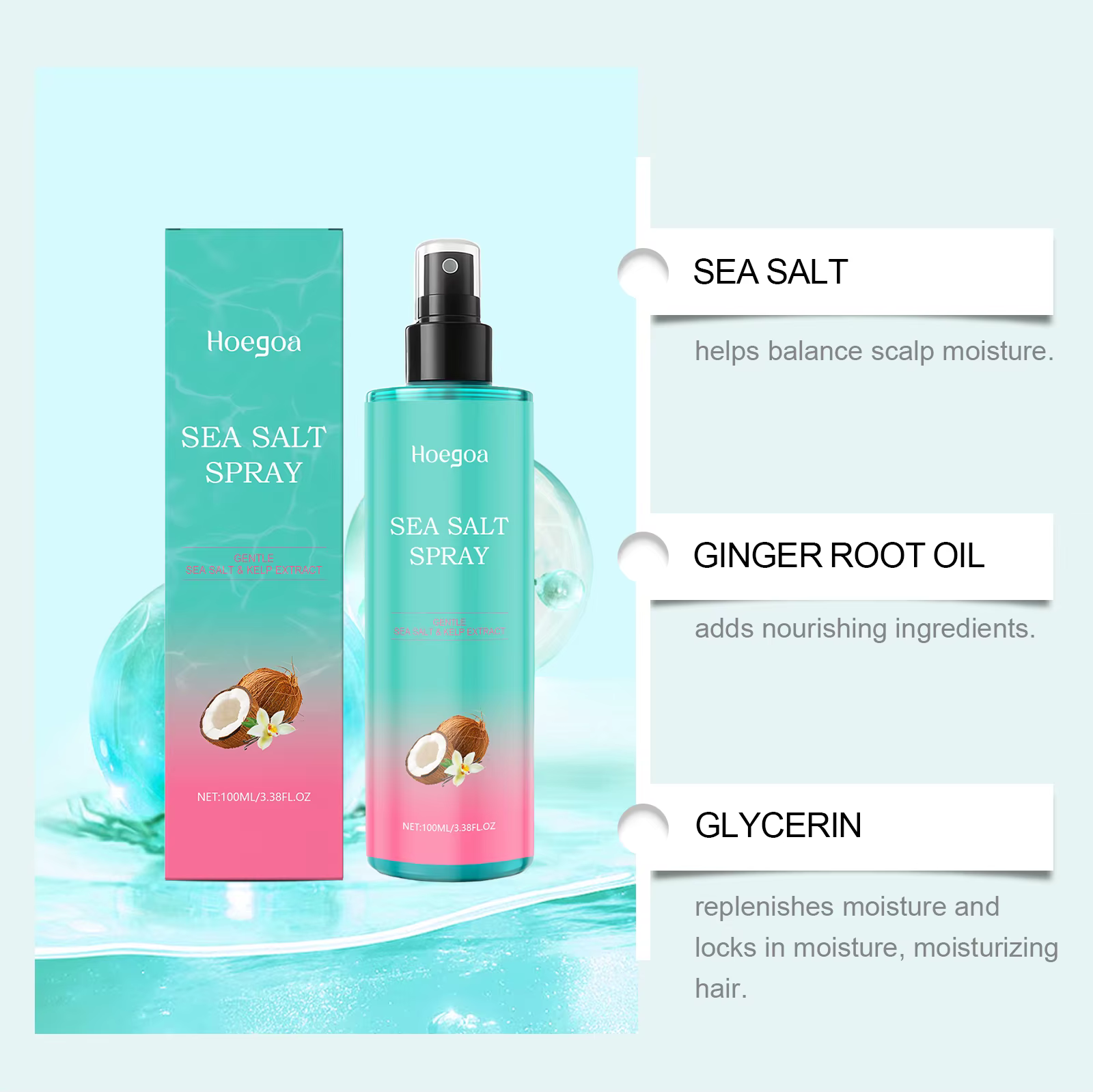 Spray capillaire au sel de mer Hoegoa