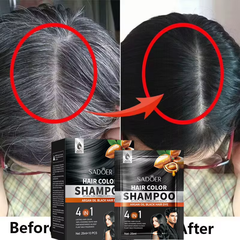 Shampoing de traitement des cheveux gris et blanc