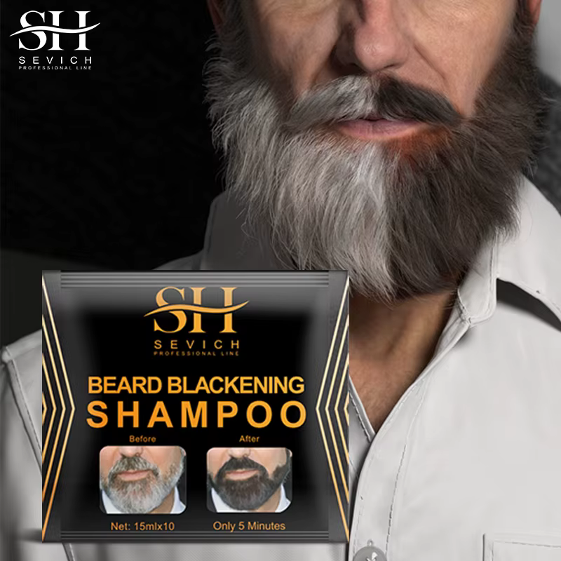 5-20 pièces teinture pour cheveux naturels shampooing pour barbe noire peinture