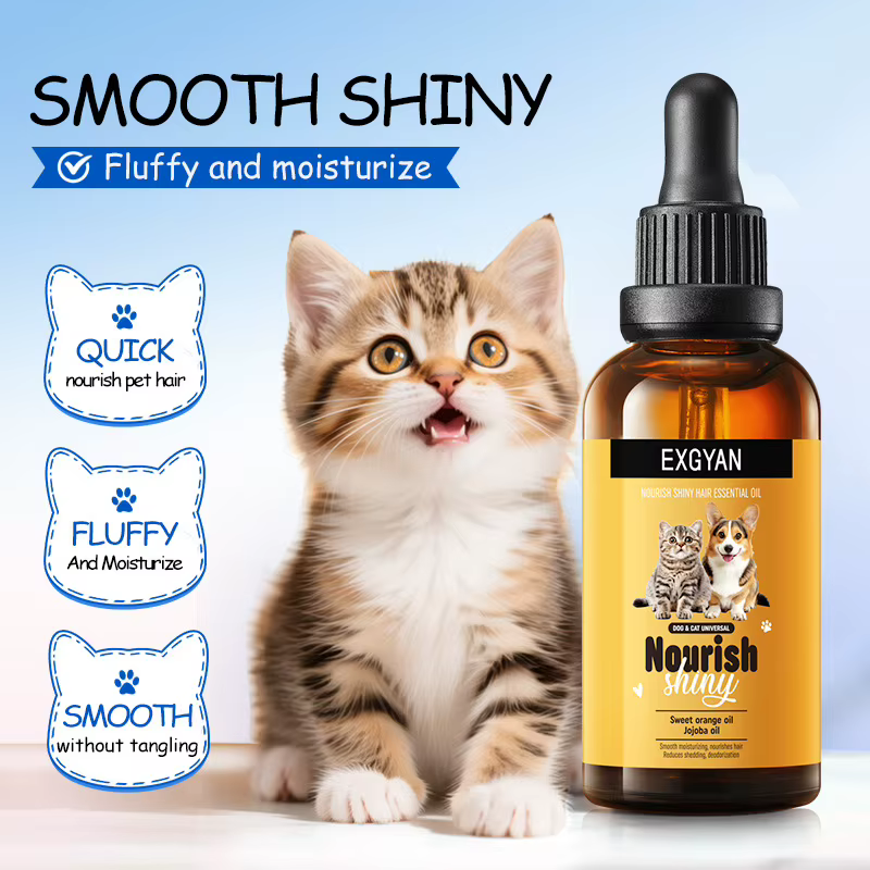 Huiles essentielles de soins capillaires nourrissantes et éclaircissantes pour chiens et chats, parfum lisse et durable, désodorisant