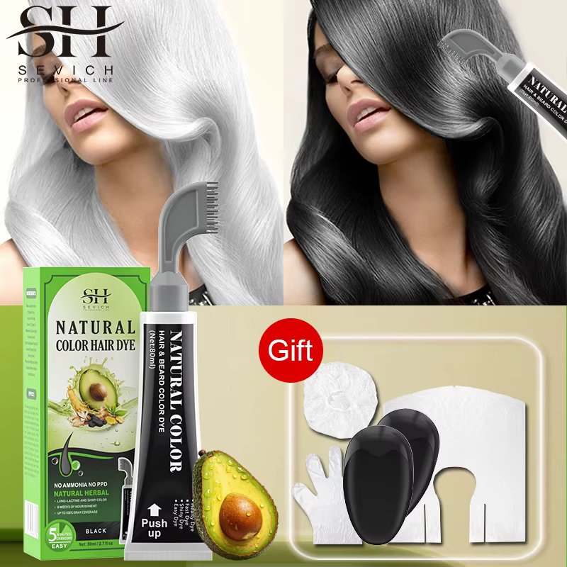 Shampoing Fast Hair Dye à l'avocat avec peigne