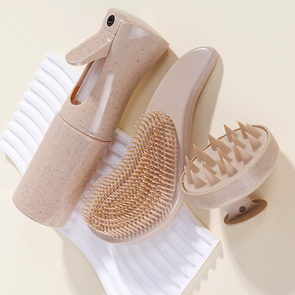 Ensemble de soins capillaires en paille de blé