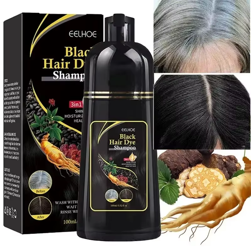 Shampoing de teinture capillaire 3 en 1 pour cheveux gris