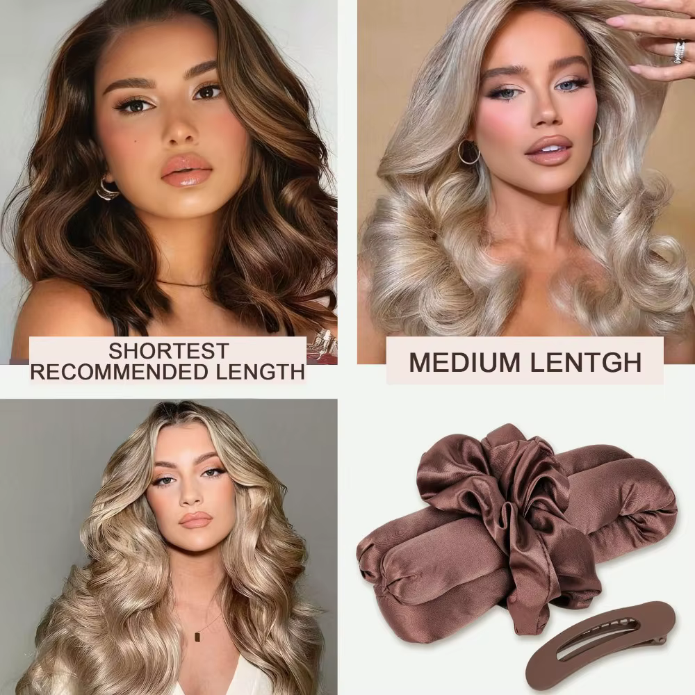 Bigoudi sans chaleur, sommeil en Satin doux