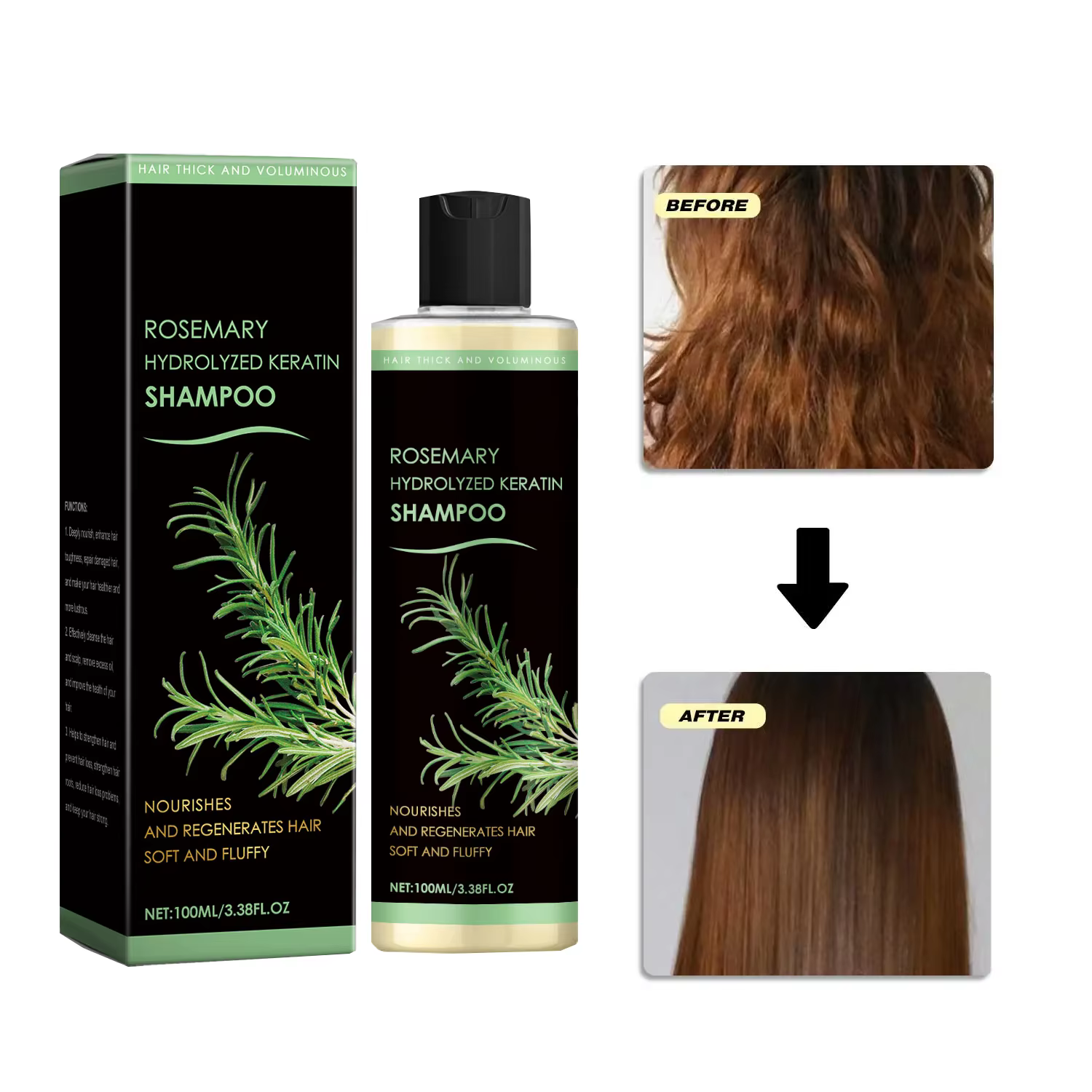 Shampoing au romarin biologique pour la croissance des cheveux