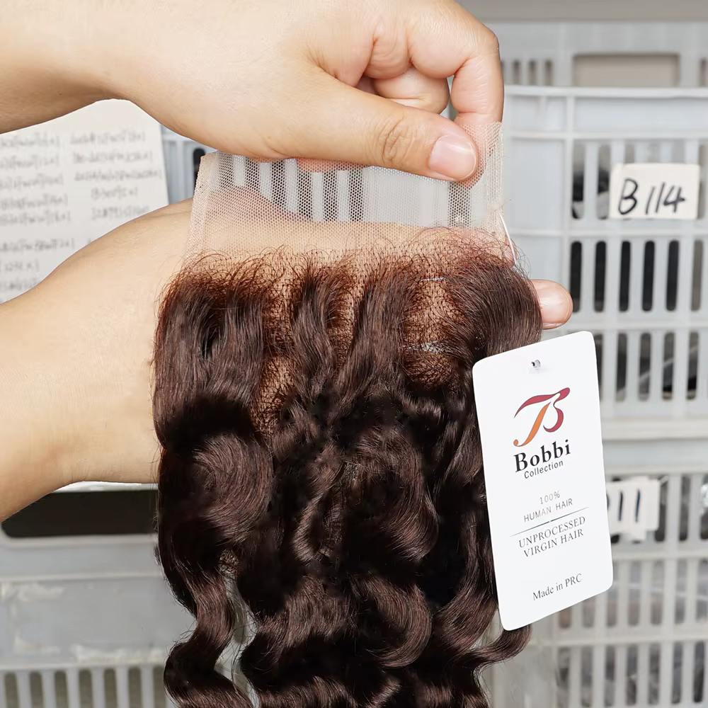 Perruque 100% Cheveux Humains Bruns