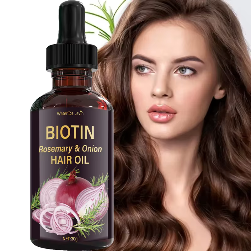 Huile Capillaire Romarin & Oignon au Complexe Vitaminé - Nourriture des Fibres - Soin Avant Brushing