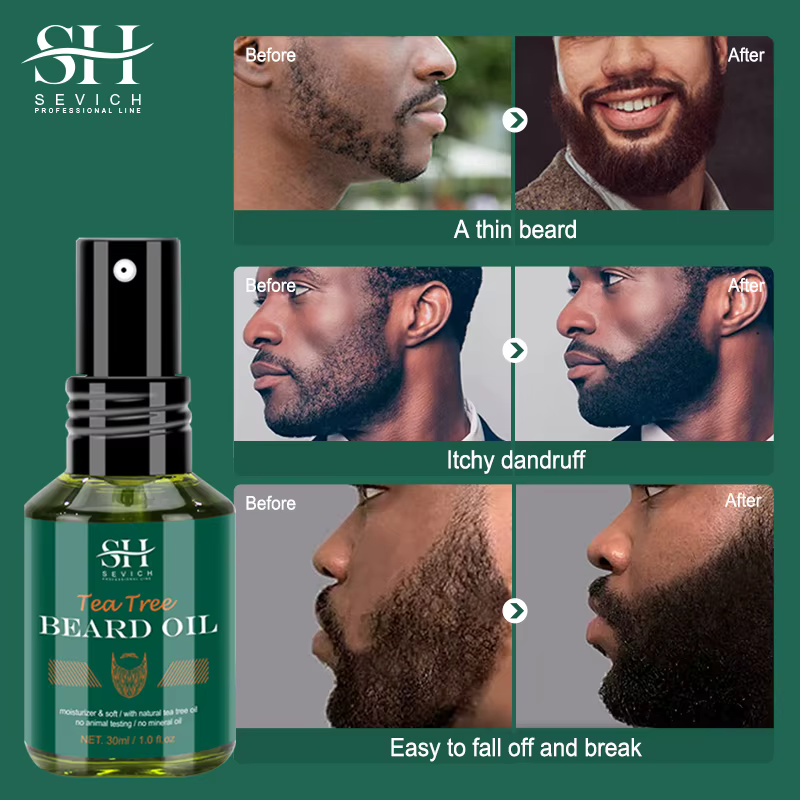 Huile de croissance de barbe pour hommes