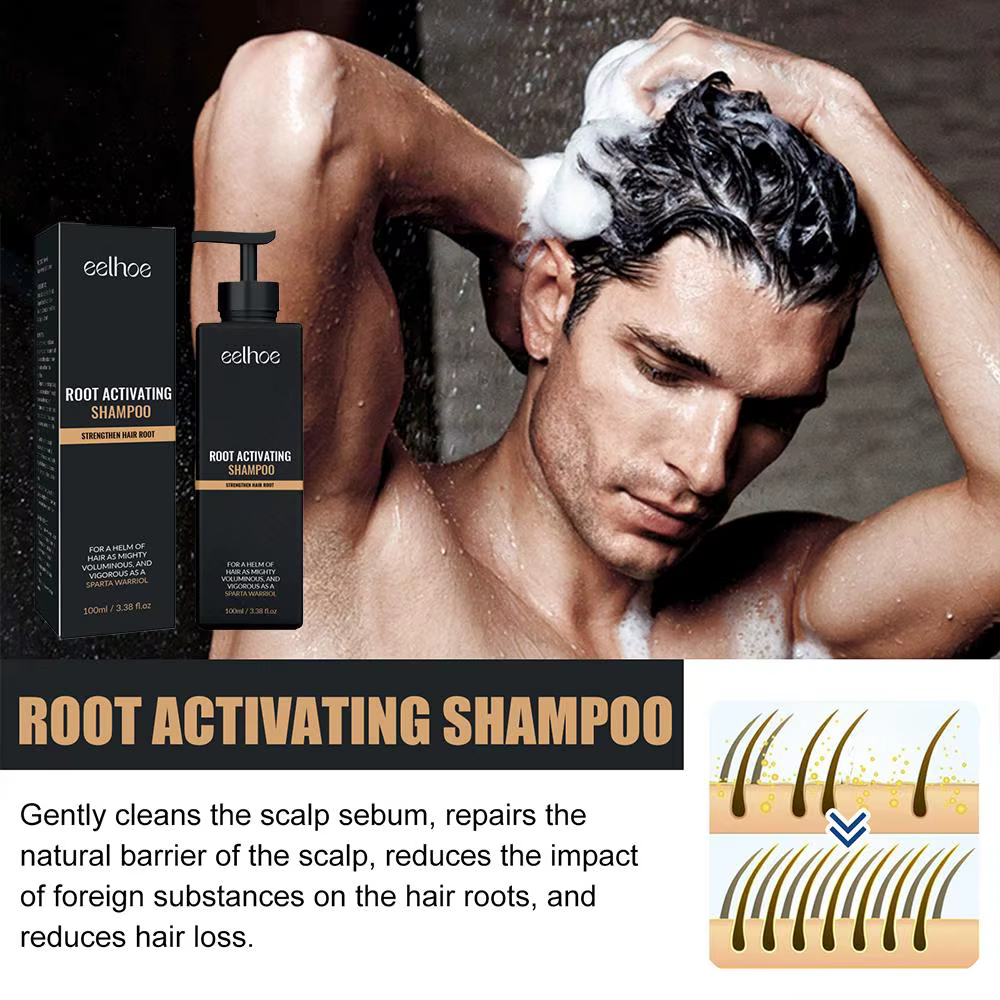 Eelhoe shampooing activateur de racines naturelles Anti-chute de cheveux soin