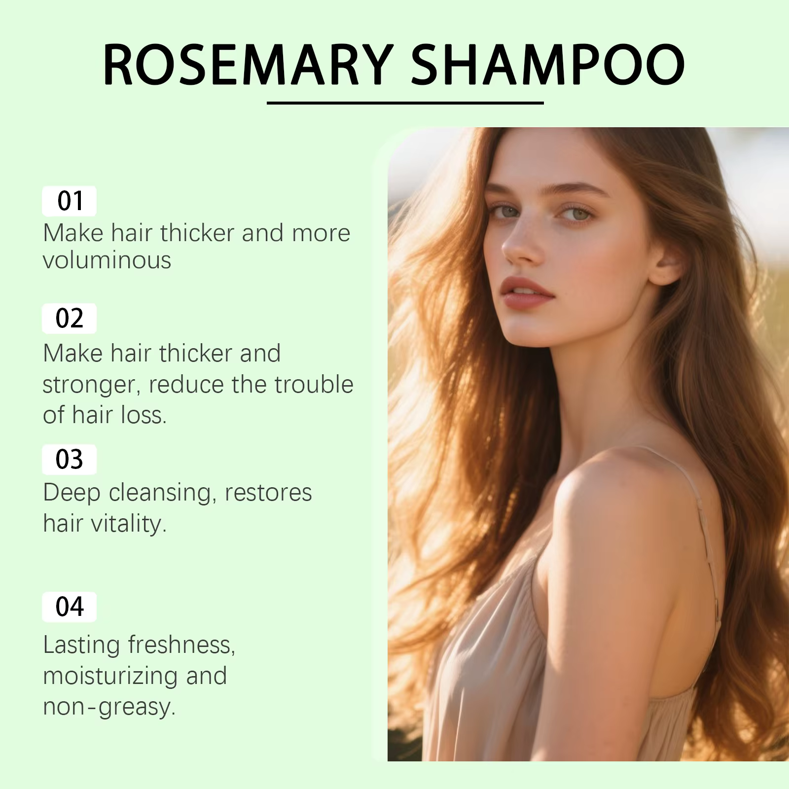 Shampoo à la kératine hydrolysée à la rosemarine