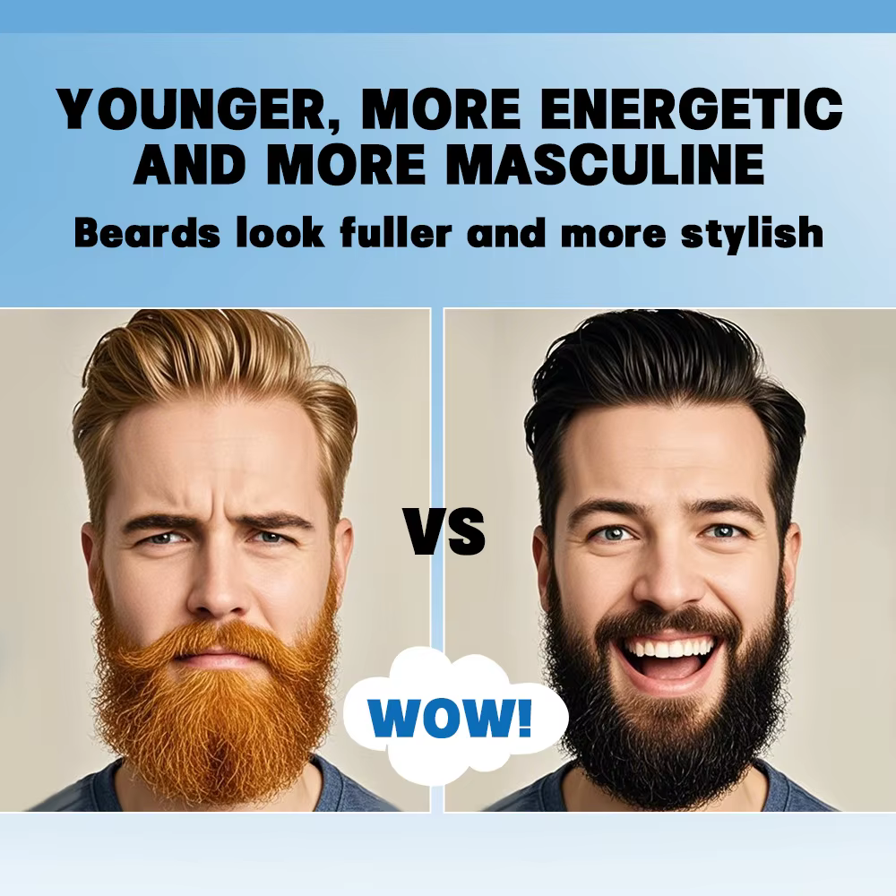 Shampoing de teinture de barbe Permanent naturel longue durée 30ml * 2 pour hommes élimination