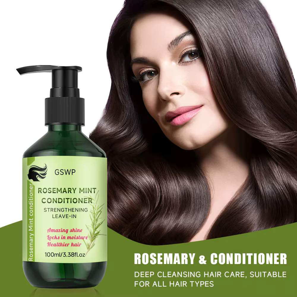 Ensemble Shampooing et Après-Shampooing Fortifiant GSWP à la Menthe et au Romarin