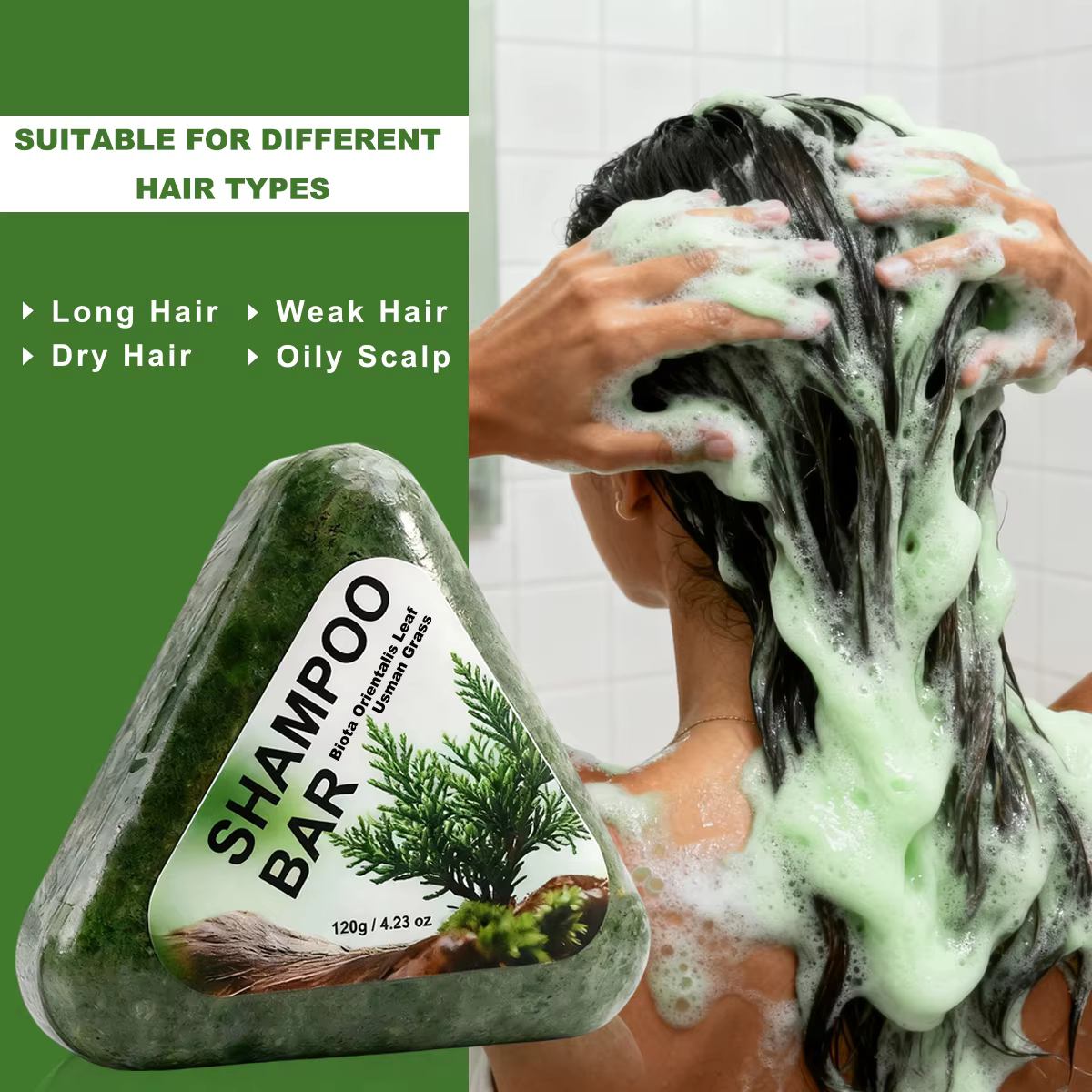 Usman Herbe Shampoo Bar pour la croissance des cheveux