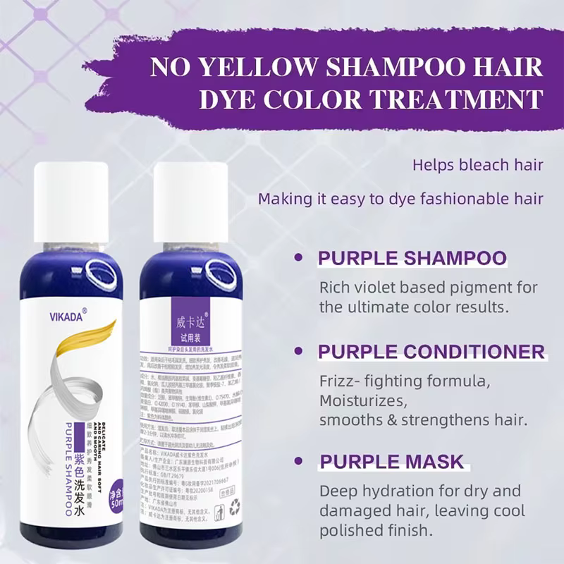 Shampoing de teinture pour cheveux violets