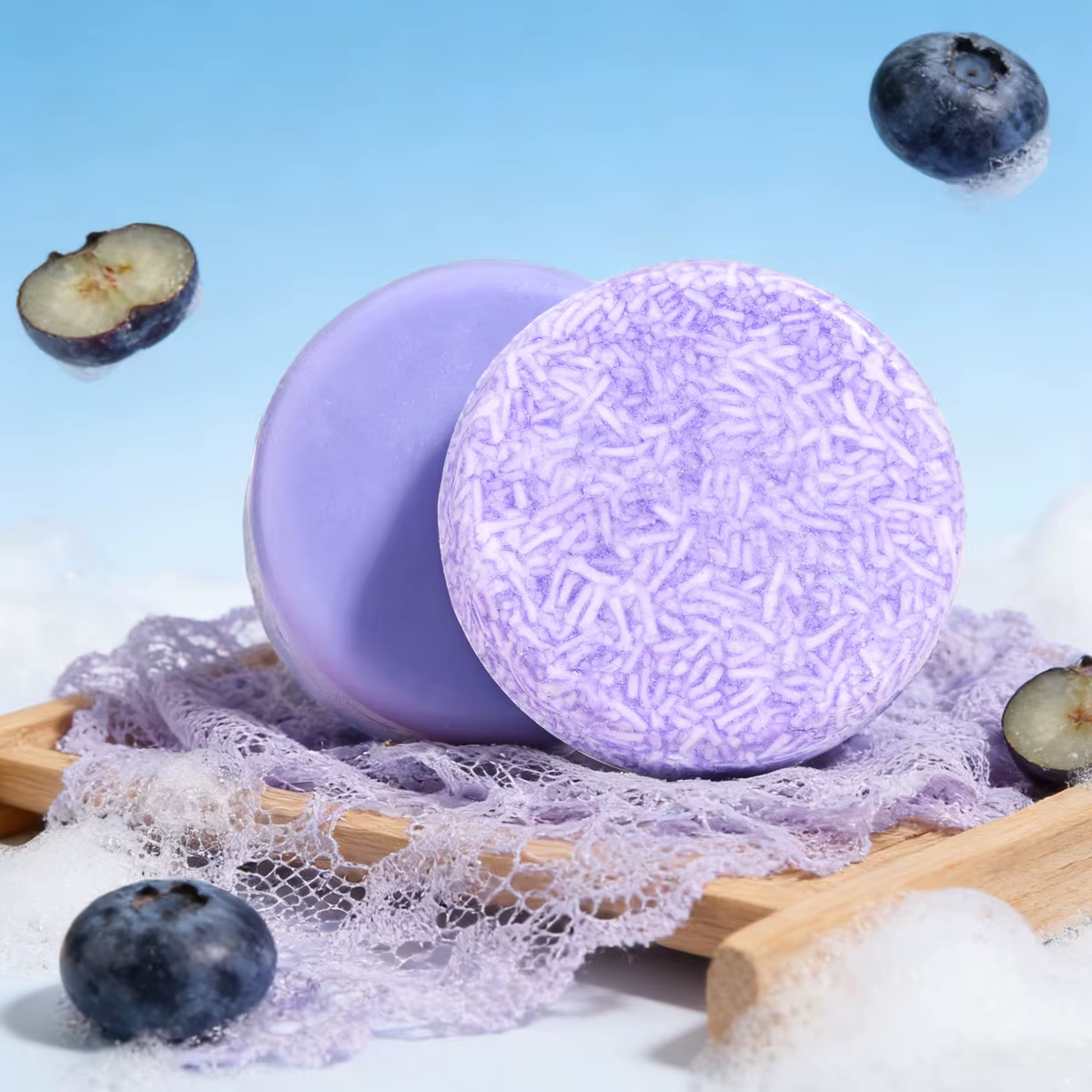 Shampooing Solide Naturel à la Cerise Sans Silicone à Base de Plantes pour Éliminer les Graisses et Hydrater les