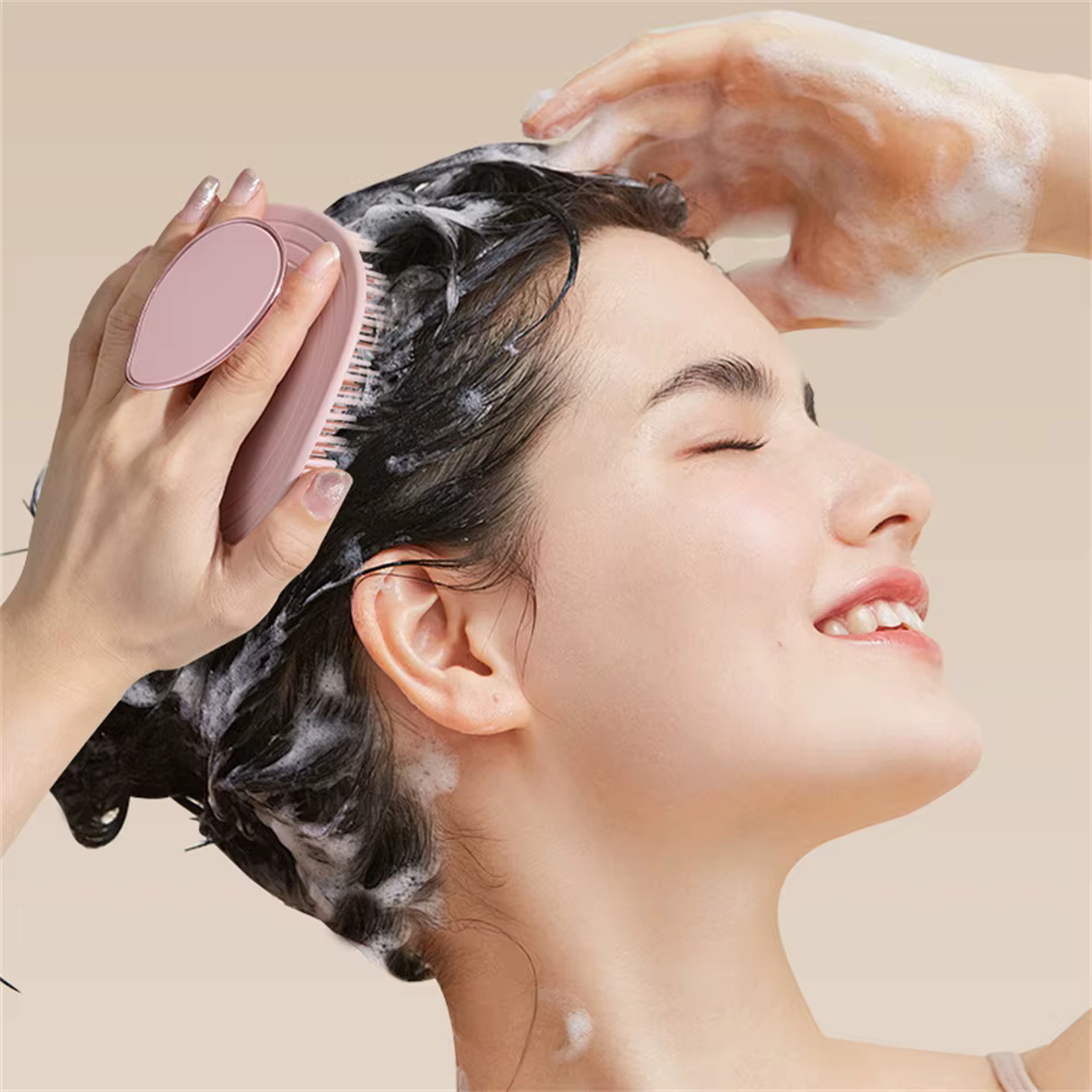 Brosse à shampoing en Silicone