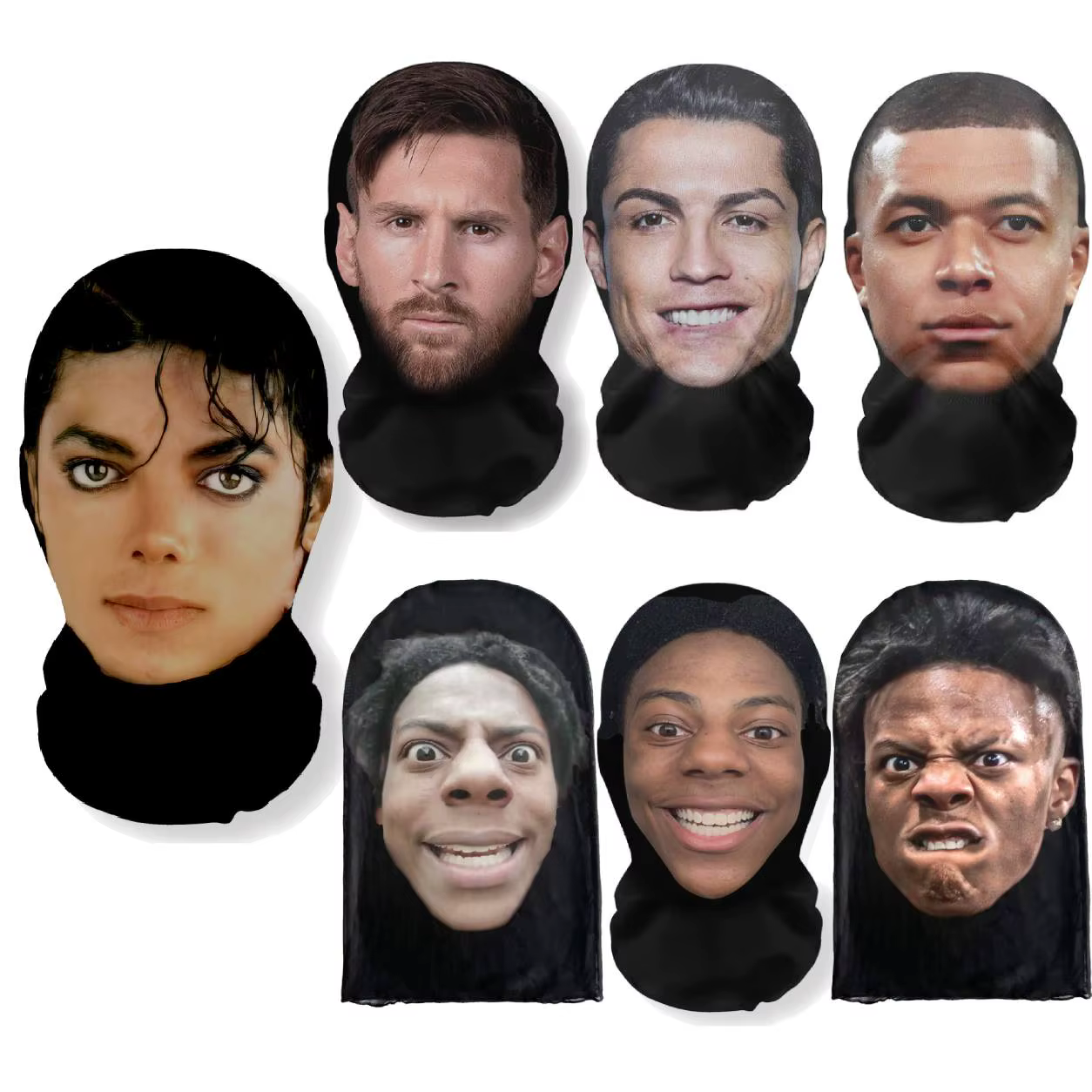 Accessoires de cosplay MJ Michael Jackson, masques faciaux de célébrités imprimés en 3D, masques en maille élastique, couvre-chefs de jeu de rôle d'Halloween, cagoules