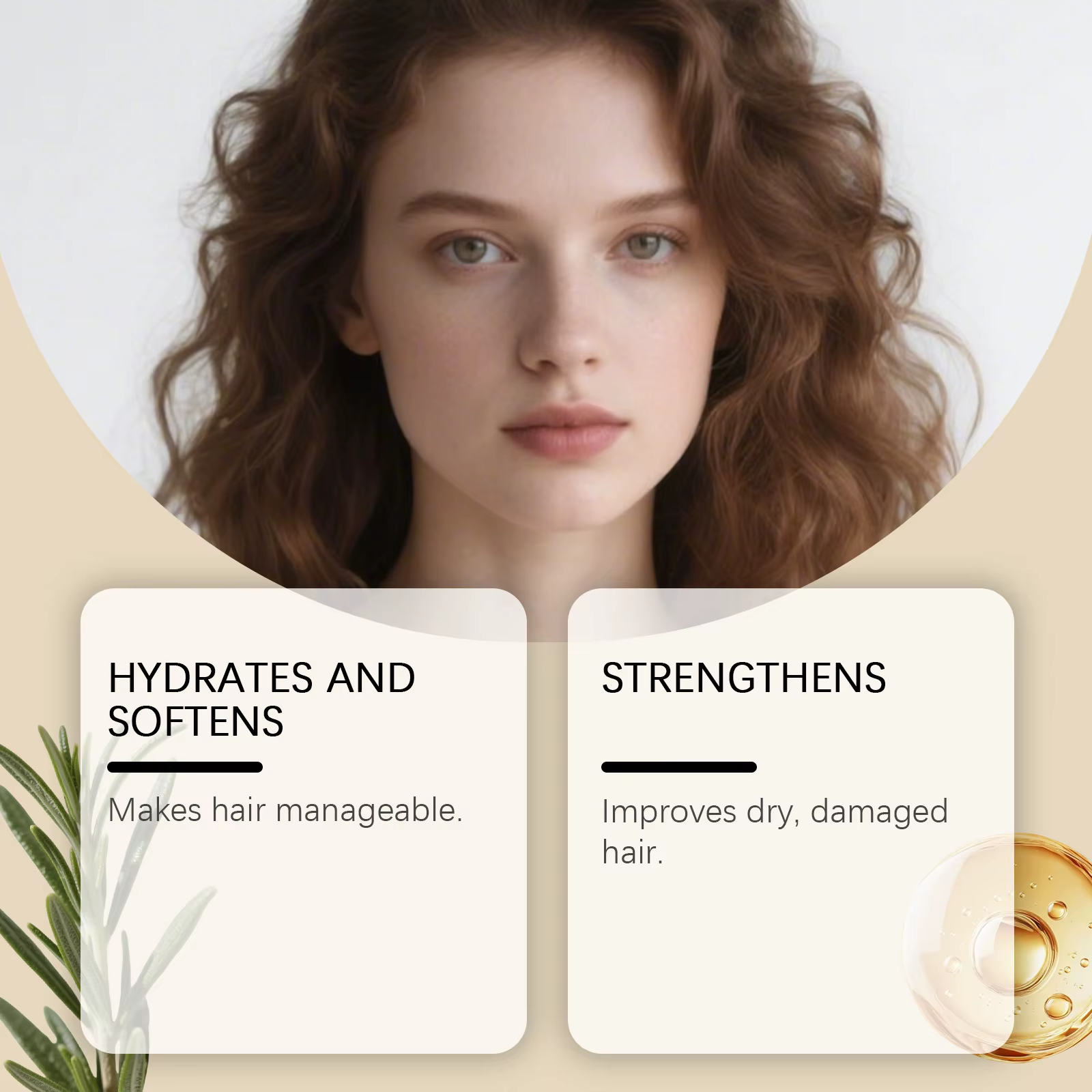 Huile de soin capillaire à l'argan marocain pour cheveux secs et endommagés