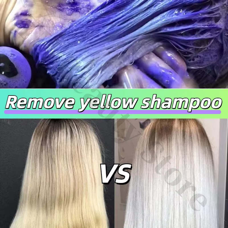 Shampoing professionnel pour enlever les cheveux jaunes