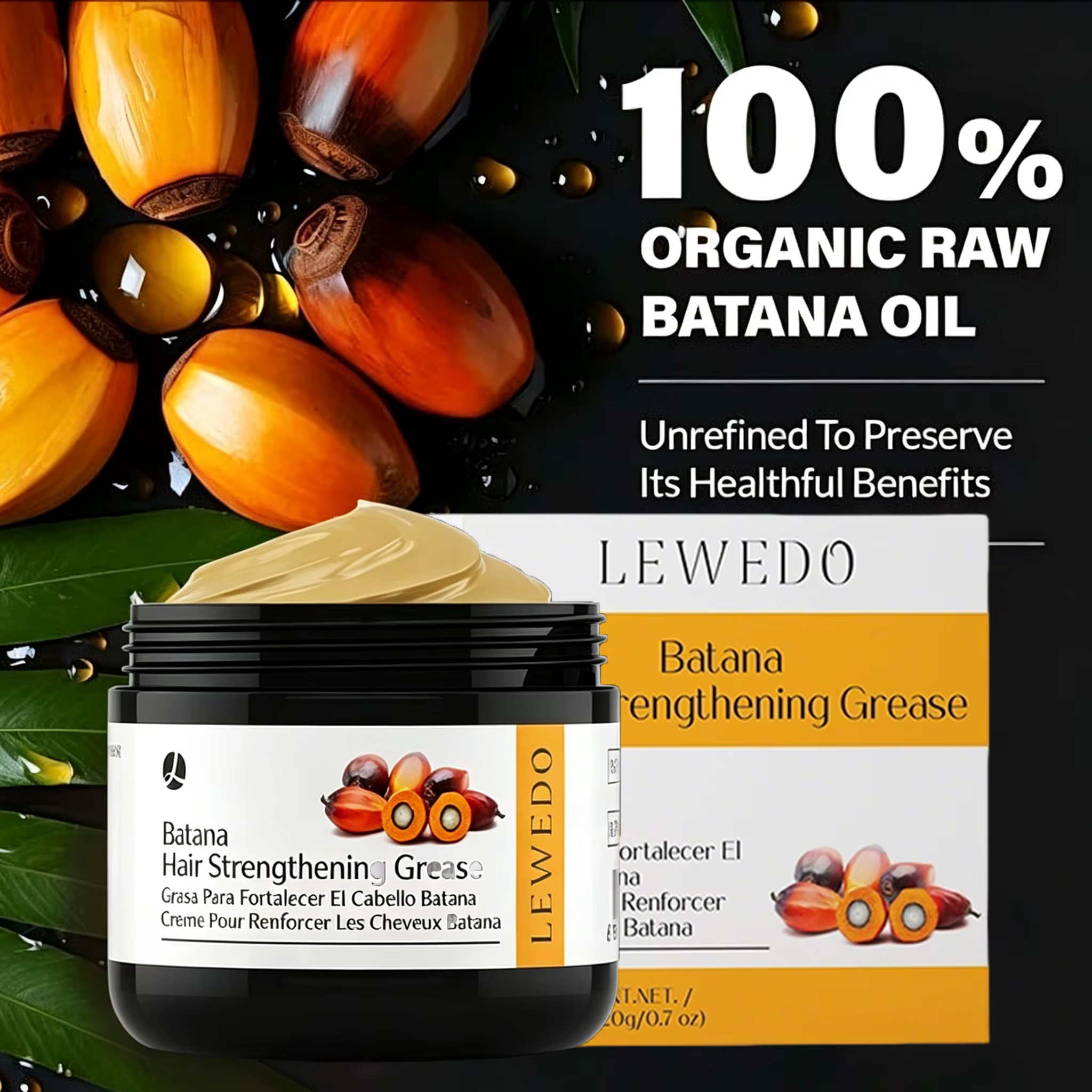 Beurre de Batana Bio Pur pour la Croissance Capillaire