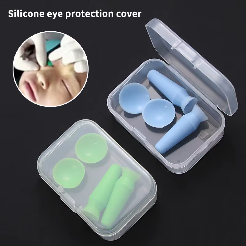 【Protège-œil en silicone souple avec absorbeur pour instruments de blepharoplastie et chirurgie ophtalmique】