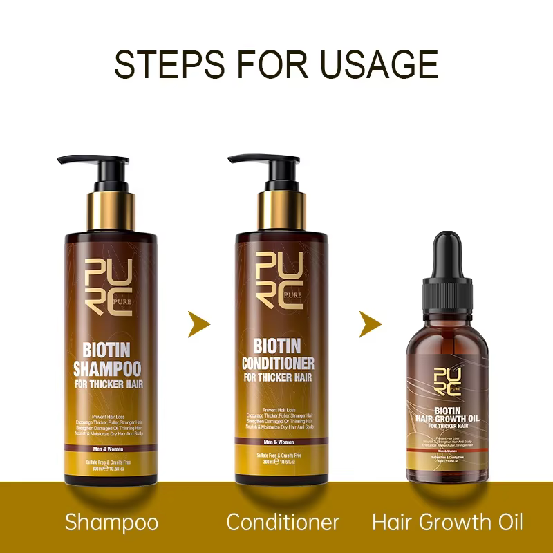 Shampooing à la biotine pour cheveux