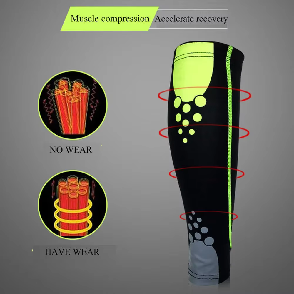 Manchons de Compression de mollet de Sport, chaussettes de jambe, course à pied, cyclisme, chauffe-jambes, attelle de tibia, soulagement de la douleur des varices