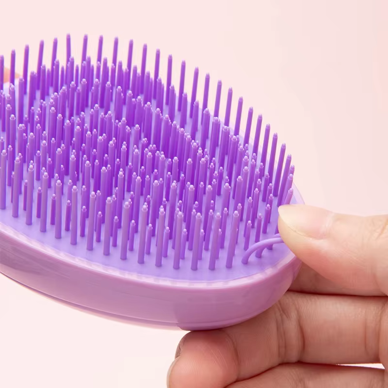 Mini brosse à cheveux ronde en forme d'œuf