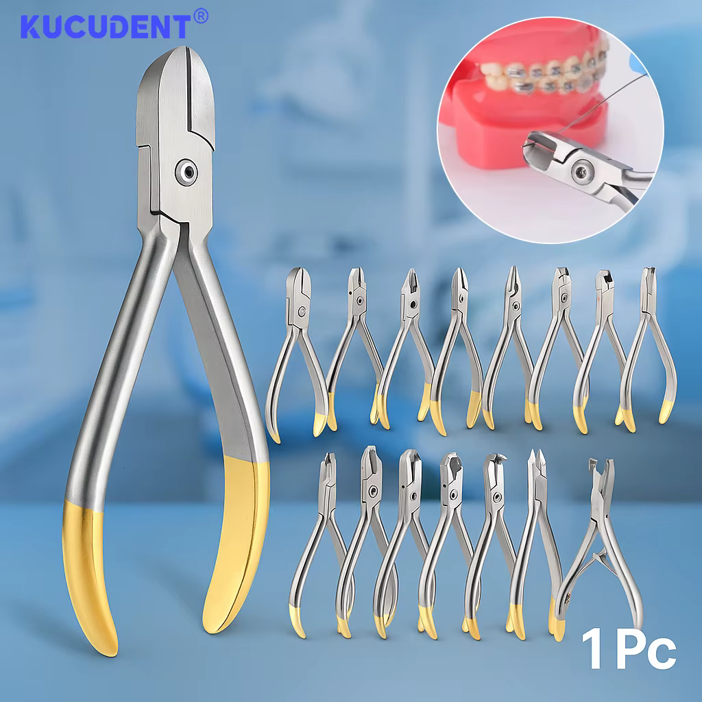 Ensemble de pinces orthodontiques dentaires en acier inoxydable, dissolvant de support de coupe d'extrémité distale, outil de fil lingual pour le travail dentaire des dents, 1 pièce