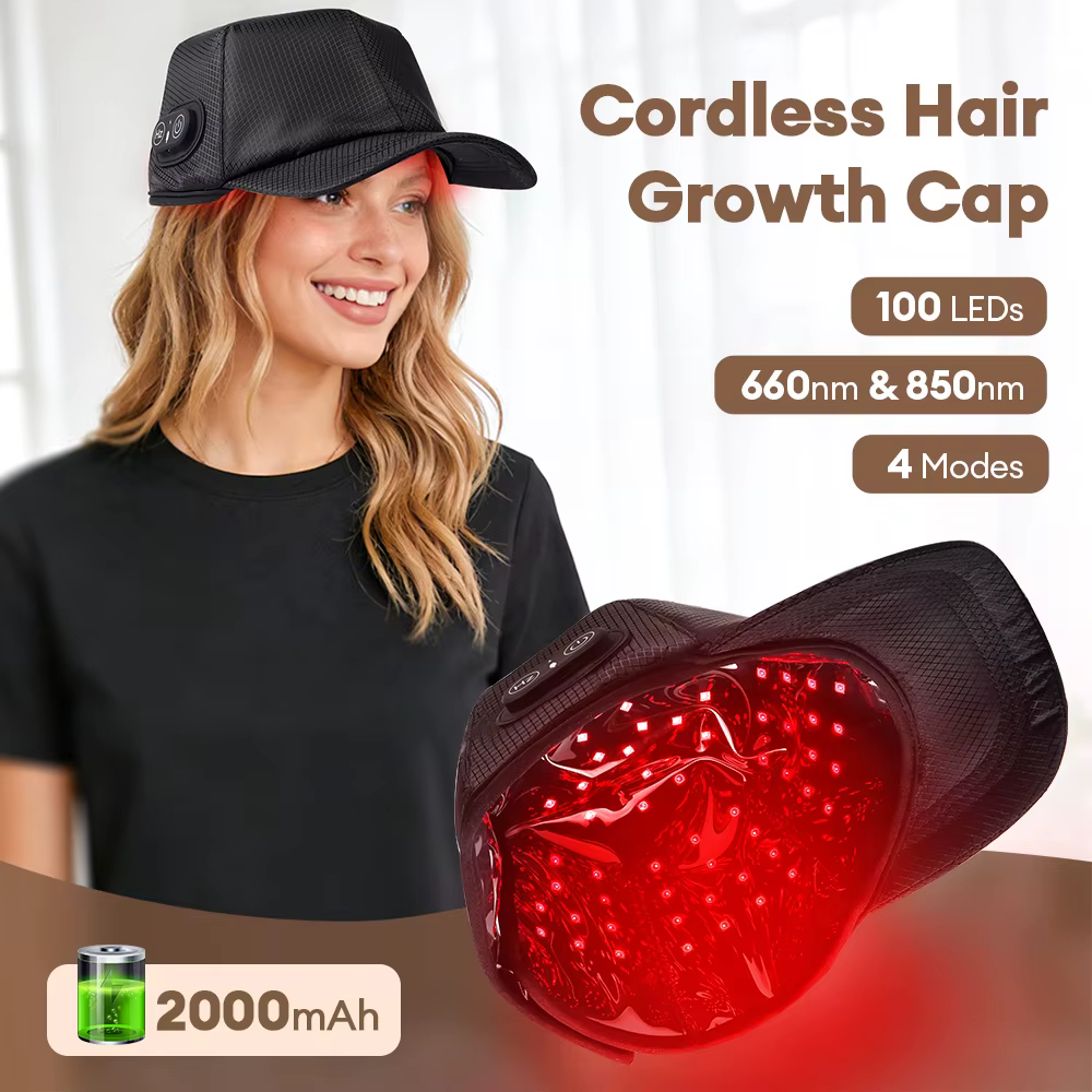 Casque de traitement de la perte de cheveux à lumière infrarouge rouge 650nm+850nm