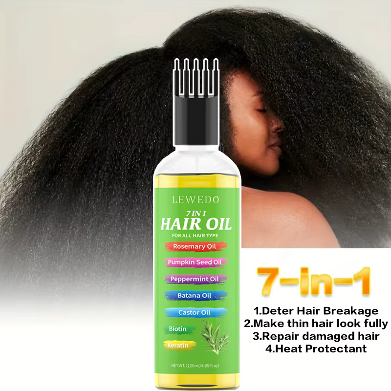 Huile capillaire 7 en 1 pour tous les types de cheveux