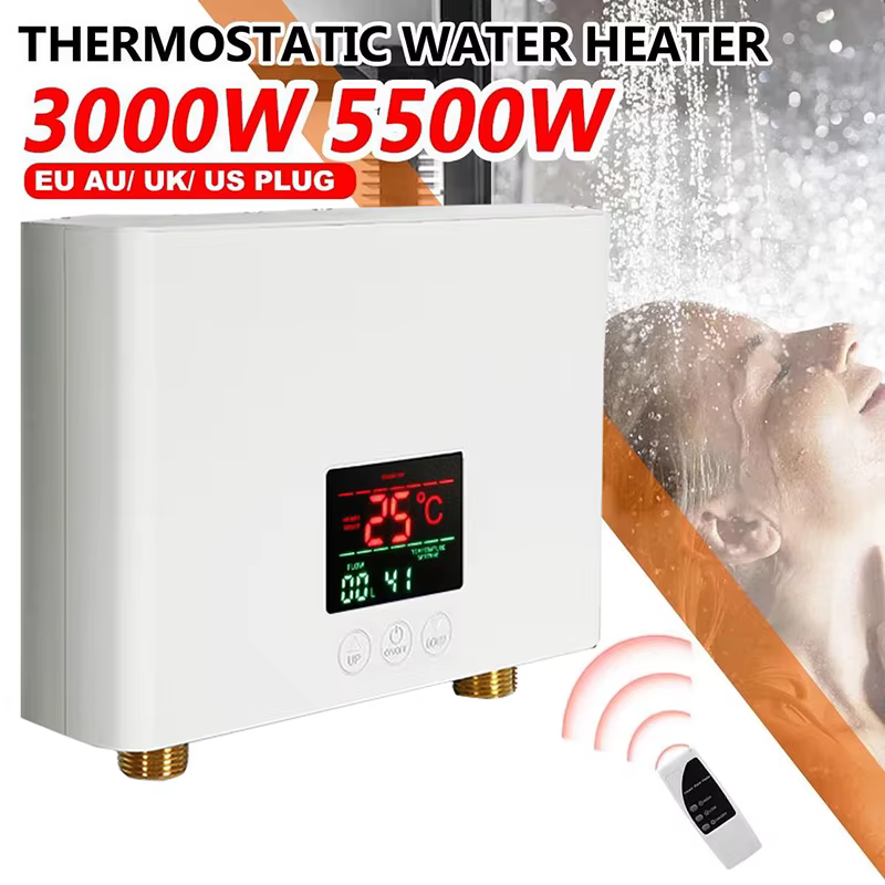 Chauffe-eau instantané 110V/220V, 3000W/5500W, chauffage électrique mural pour salle de bains, douche d'eau chaude et chauffage de cuisine domestique