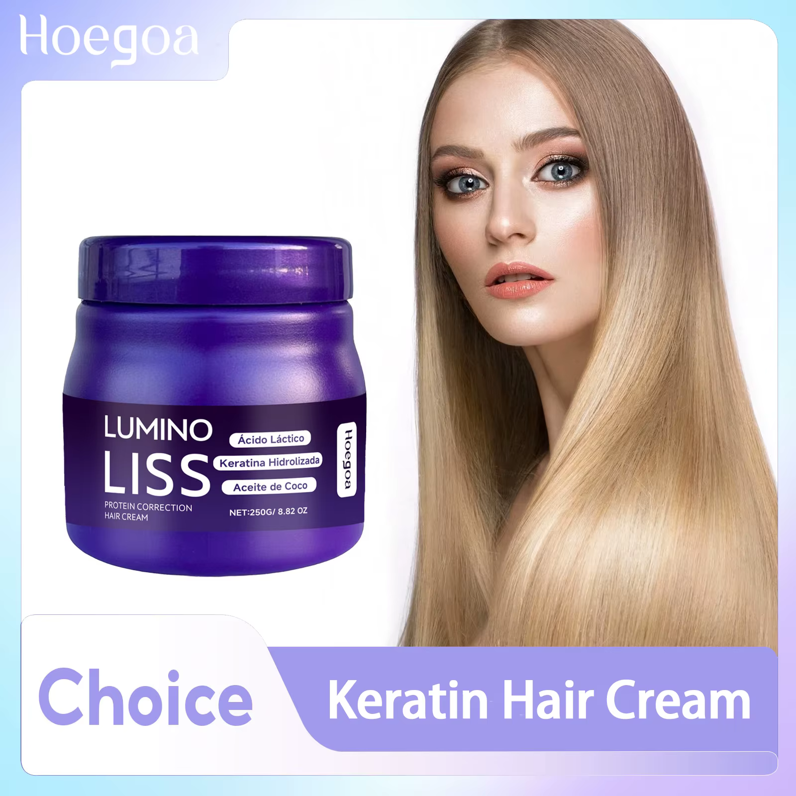 Crème hydratante pour cheveux pour le lissage des cheveux