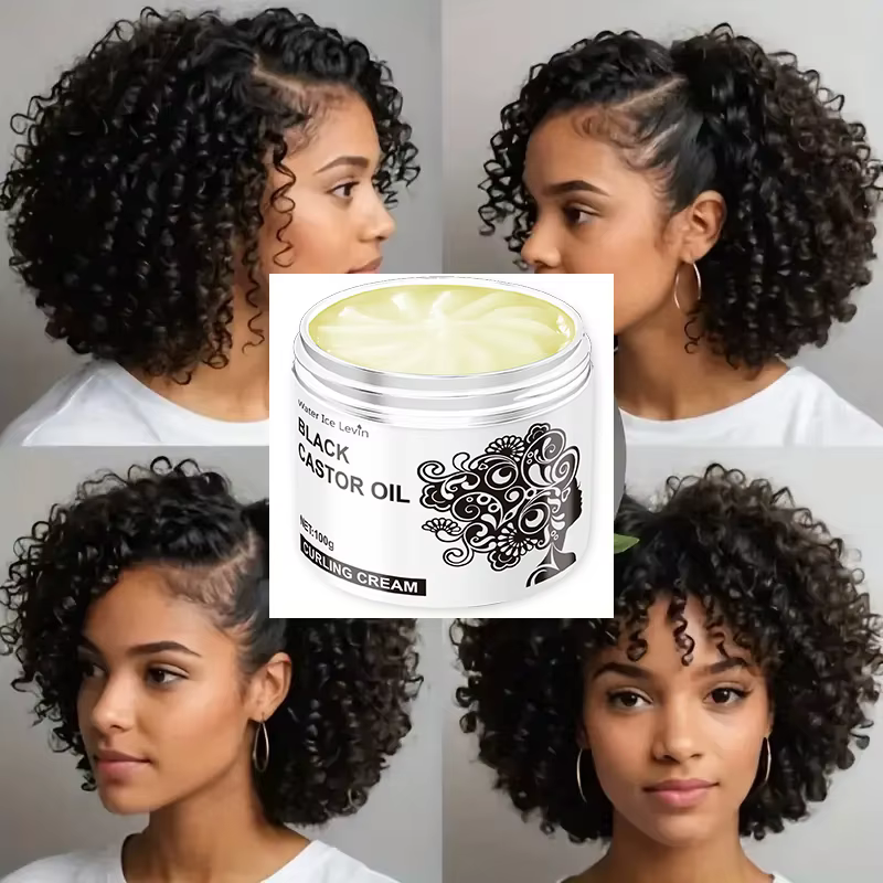 Crème Capillaire Ricin Noir : Hydratation Profonde + Éclat Naturel | Texture Non Grasse