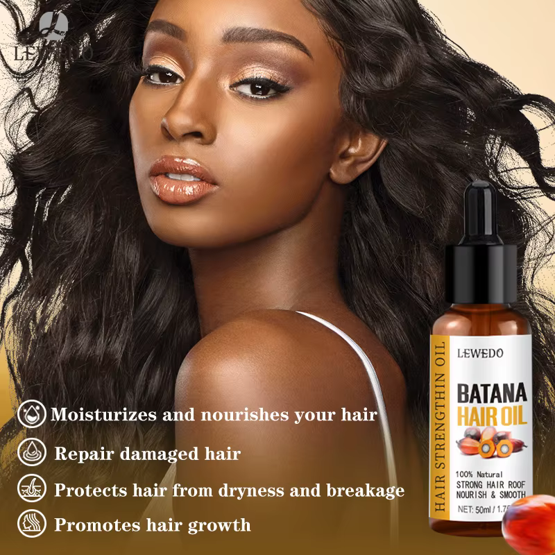 Lewedo Batana huile capillaire 100% sérum de croissance hydratant apaisant cuir chevelu régénération des cheveux Essence ensemble naturel hydrate nourrir
