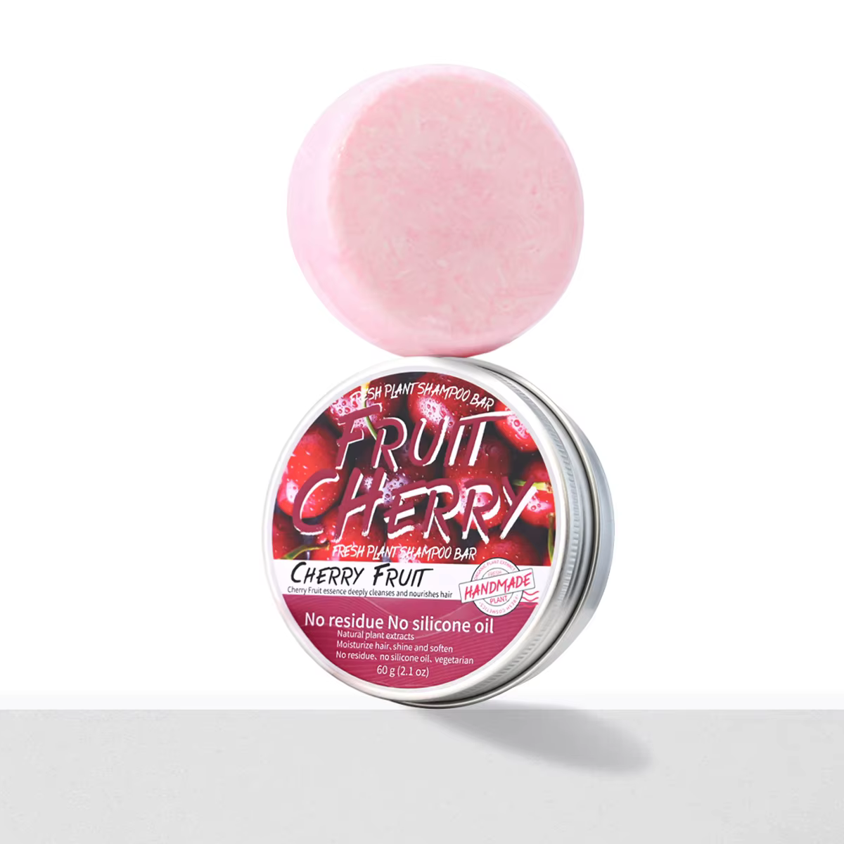 Nature plante fruits cerise solide shampooing rafraîchissant citron Aloe Vegan savon peau contrôle de l'huile pellicule