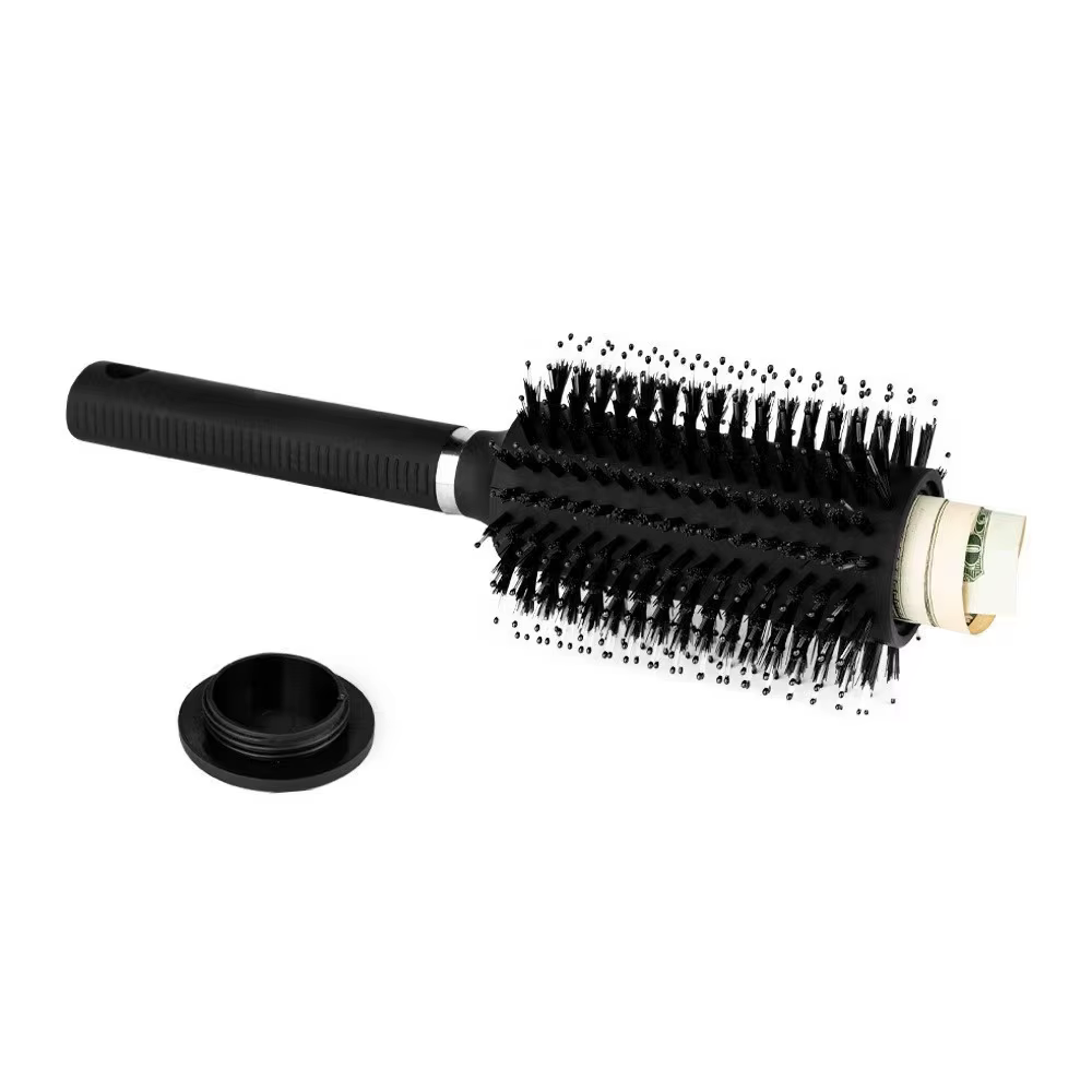 Peigne à cheveux caché démêlant argent brosse