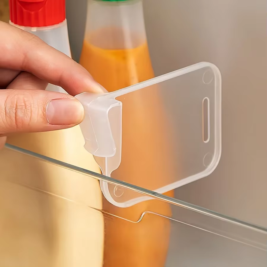 Organisateur de réfrigérateur transparent et robuste, 5 10 15 20 pièces, séparateurs réglables, rangement de réfrigérateur, armoires de cuisine, compartiments permettant de gagner de l'espace