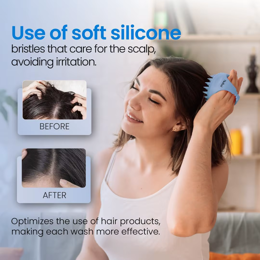 Brosse de massage du cuir chevelu pour le shampoing